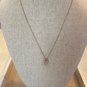 Stella & Dot rose gold heart necklace